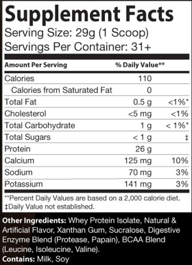 Whey Isolate Protein (Vanilla)